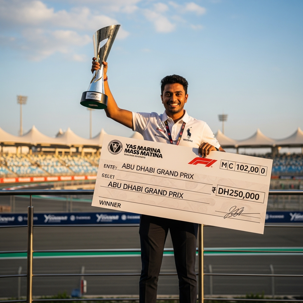 Illustration for: Bangladeshi Wins Dh250,000 at Abu Dhabi Grand Prix