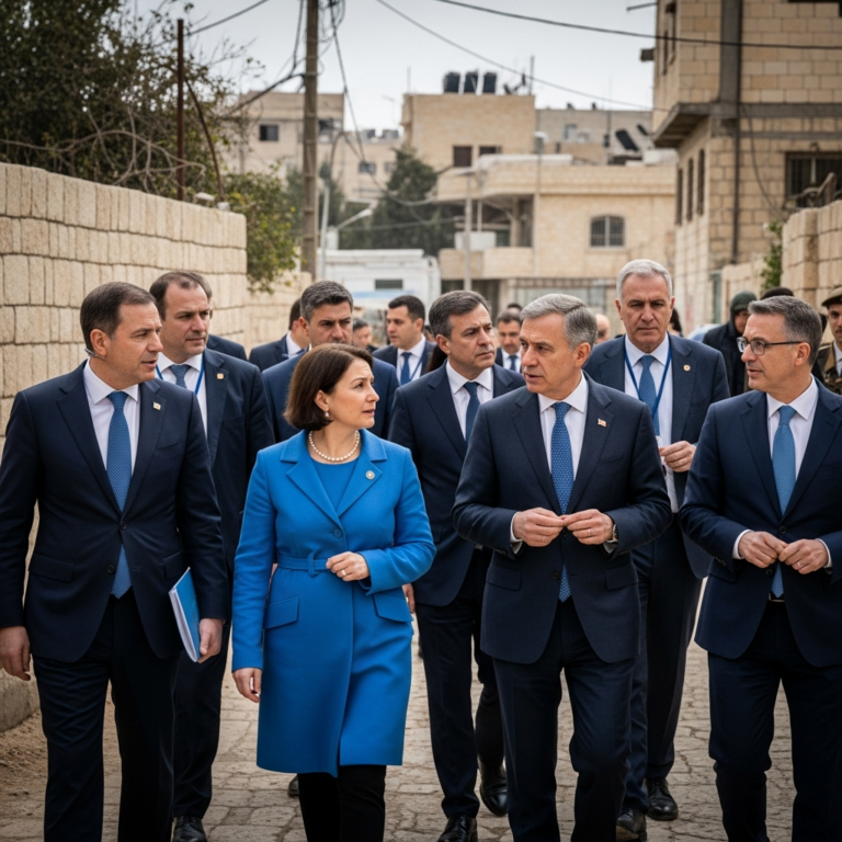 Illustration for: UN Security Council Visits Syria for Support