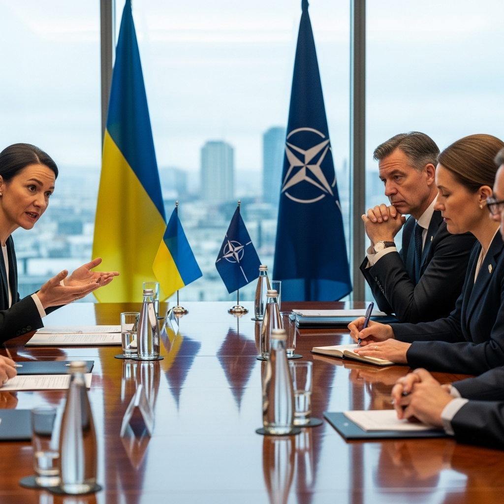Illustration for: NATO Negotiations on Kyiv's Membership