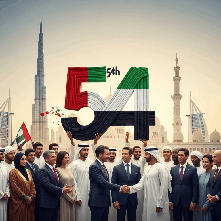 Illustration for: UAE Celebrates 54th National Day with Global Leadership