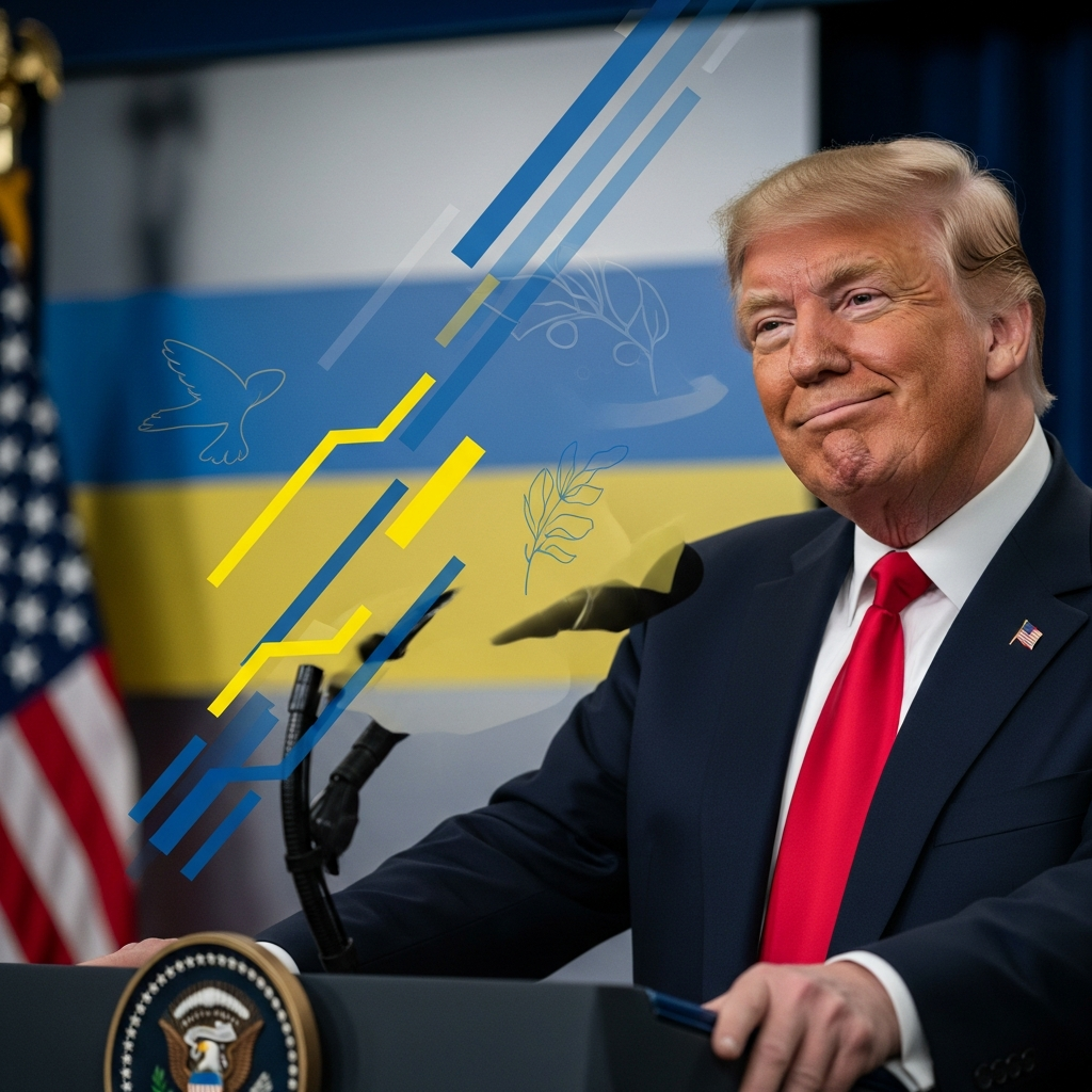Illustration for: Trump Optimistic About Ukraine Peace Plan