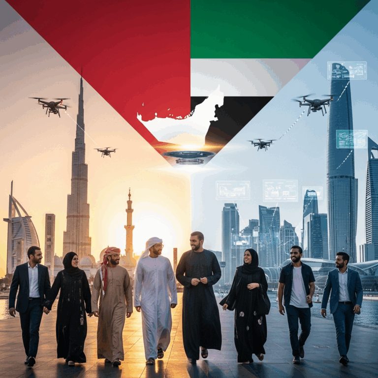 Illustration for: Celebrating UAE's Journey: Unity and Innovation