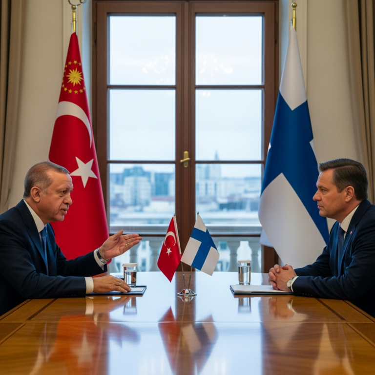 Illustration for: Erdogan Discusses Bilateral Relations with Finland