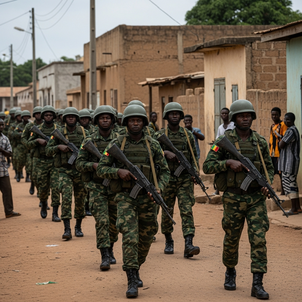 Illustration for: Military Control in Benin Amid Rebellion