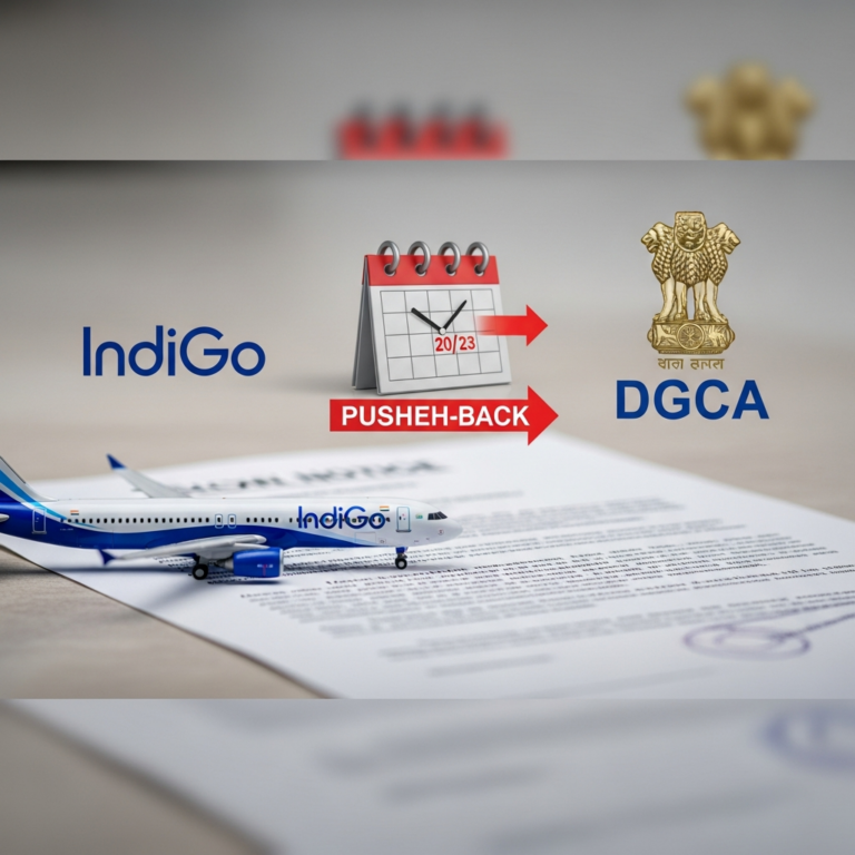 Illustration for: DGCA Extends IndiGo's Deadline for Show-Cause Notice