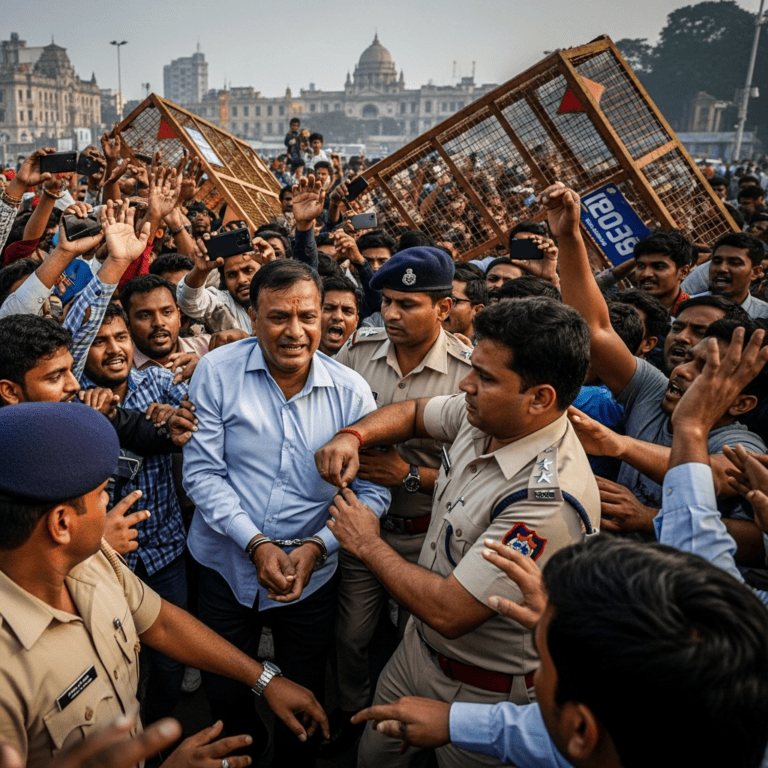 Illustration for: Chaos at Messi's Kolkata Event: Organiser Arrested