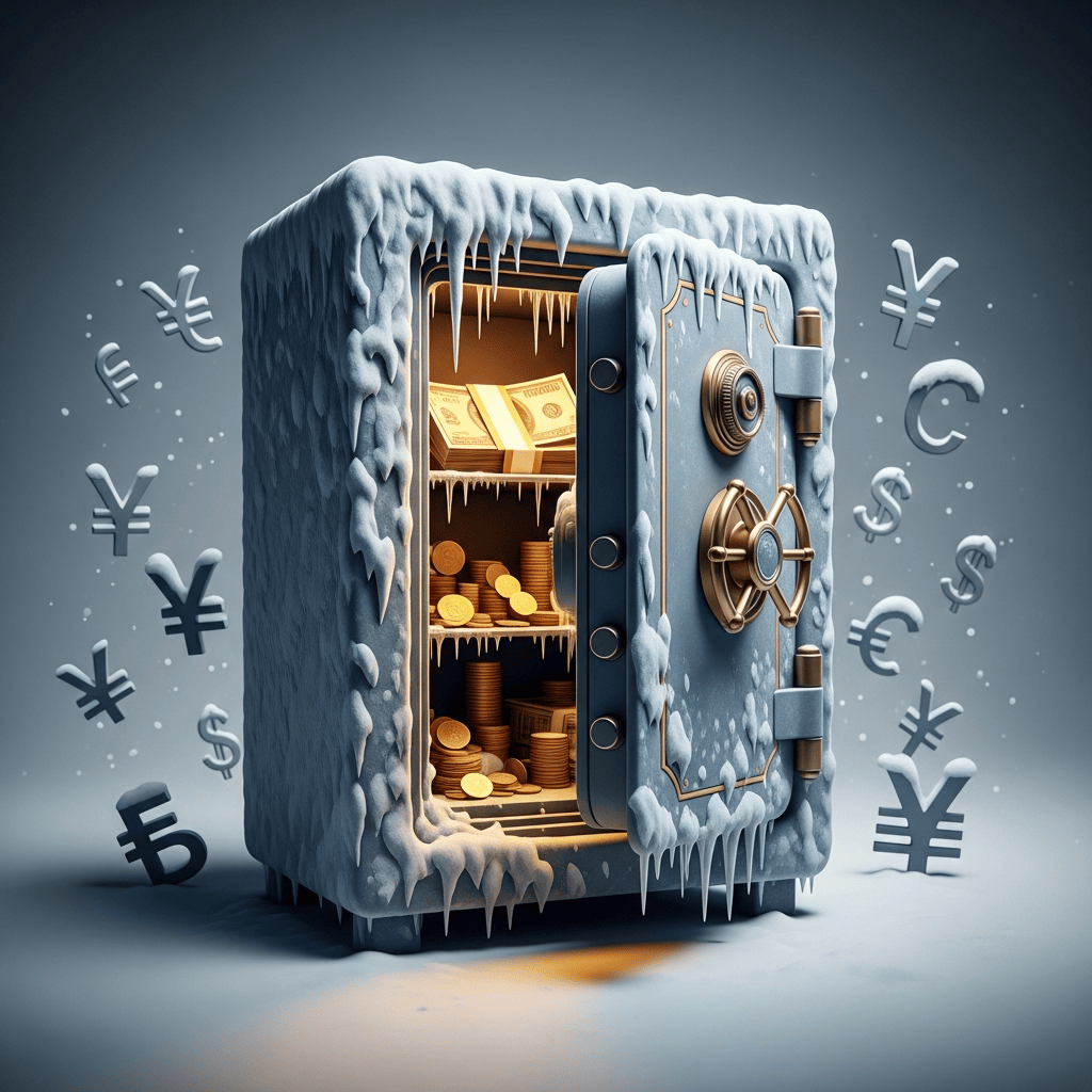 Illustration for: Conflict Over Frozen Russian Reserves
