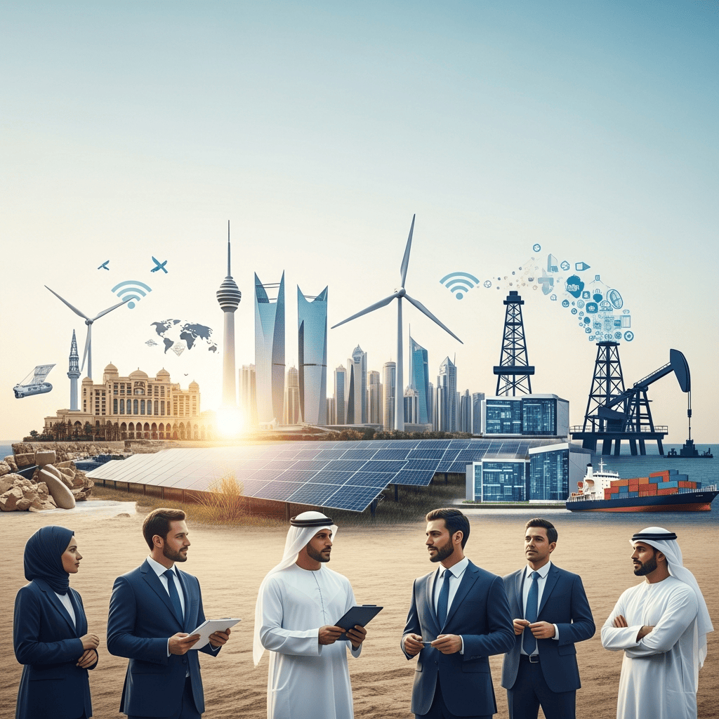 Illustration for: Saudi Arabia's Economic Diversification and Investment Opportunities