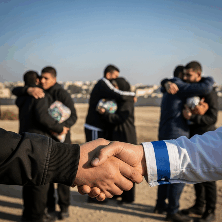 Illustration for: Ceasefire and Prisoner Release in Gaza