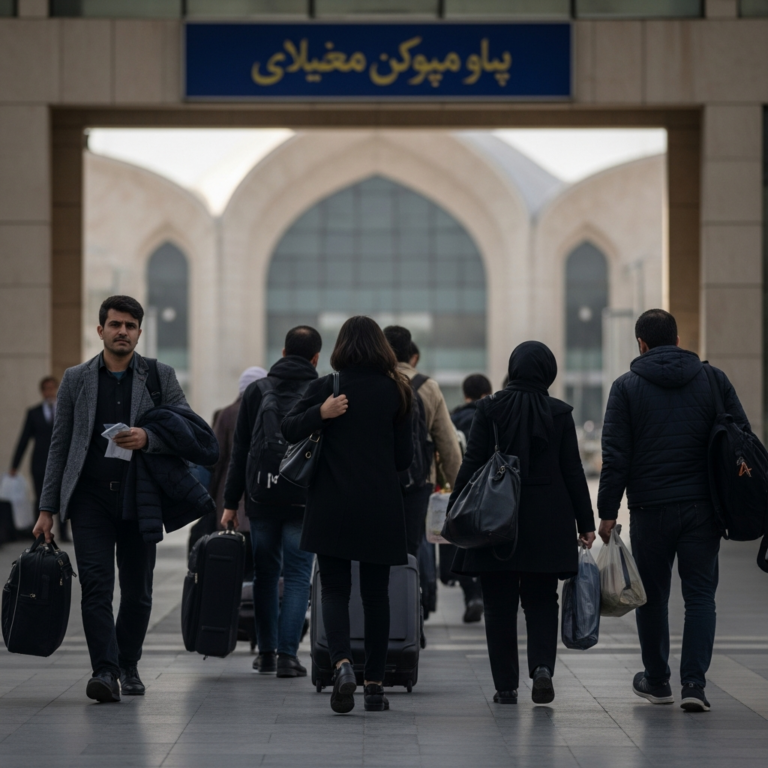 Illustration for: Iranian Nationals Return Amid US Immigration Crackdown