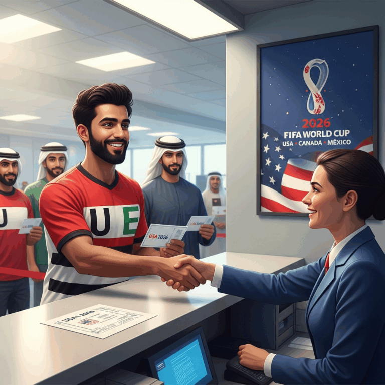 Illustration for: UAE Fans Get Priority US Visa Interviews for 2026 World Cup