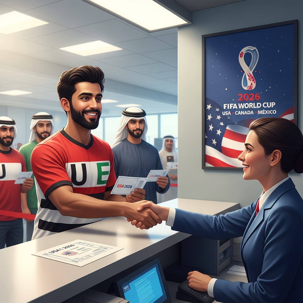 Illustration for: UAE Fans Get Priority US Visa Interviews for 2026 World Cup