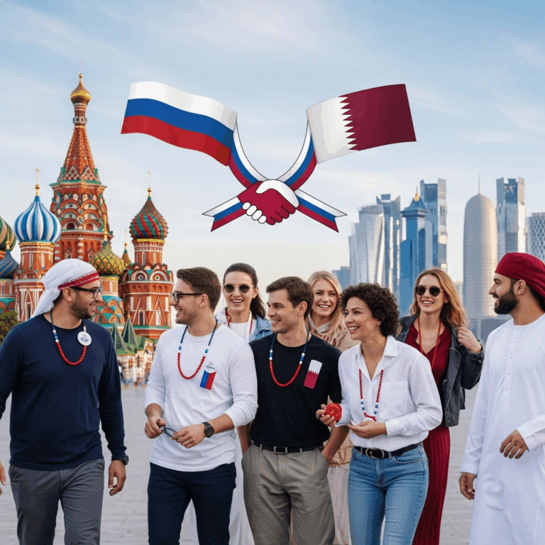 Illustration for: Russia and Qatar Boost Tourism Ties