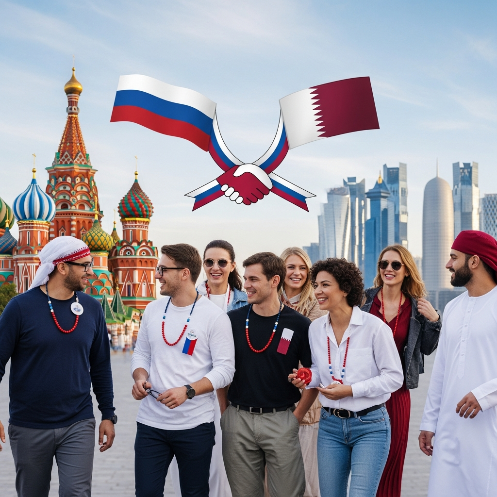 Illustration for: Russia and Qatar Boost Tourism Ties