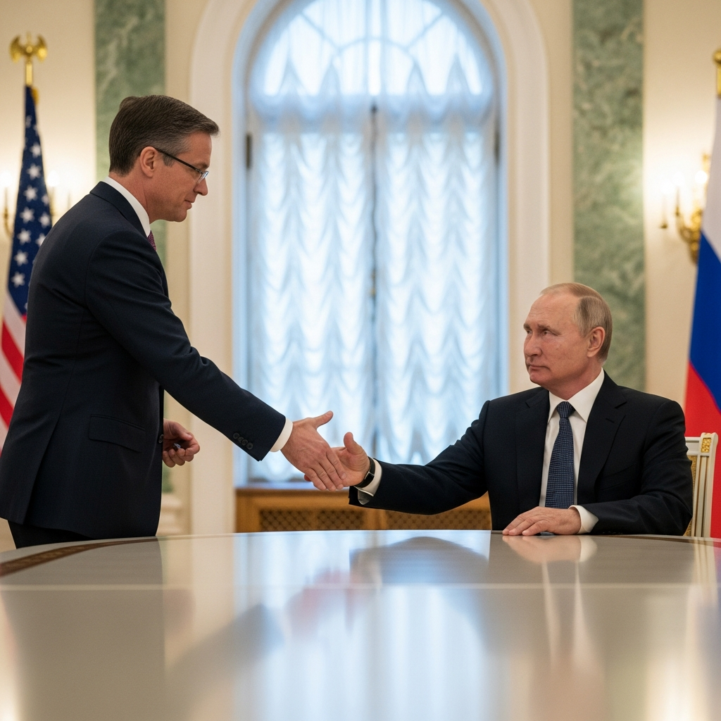 Illustration for: US Envoy to Meet Putin for Peace Talks