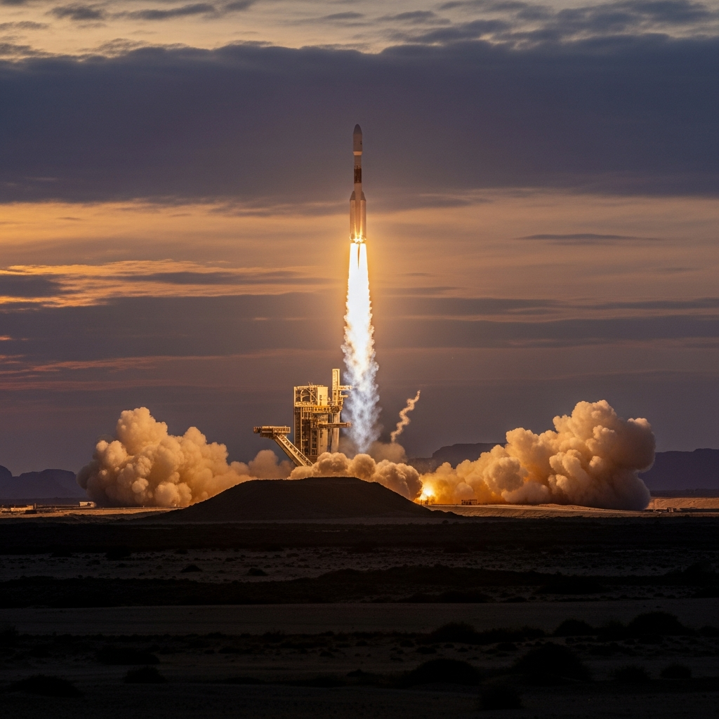 Illustration for: UAE's Historic Launch: Arab Satellite 813
