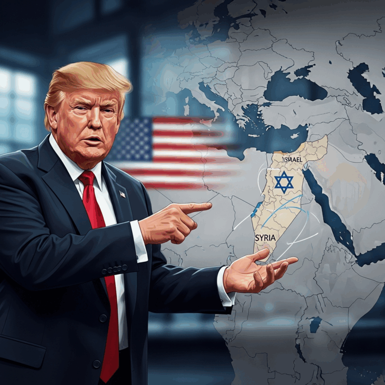 Illustration for: Trump Urges Israel to Stabilize Syria Relations