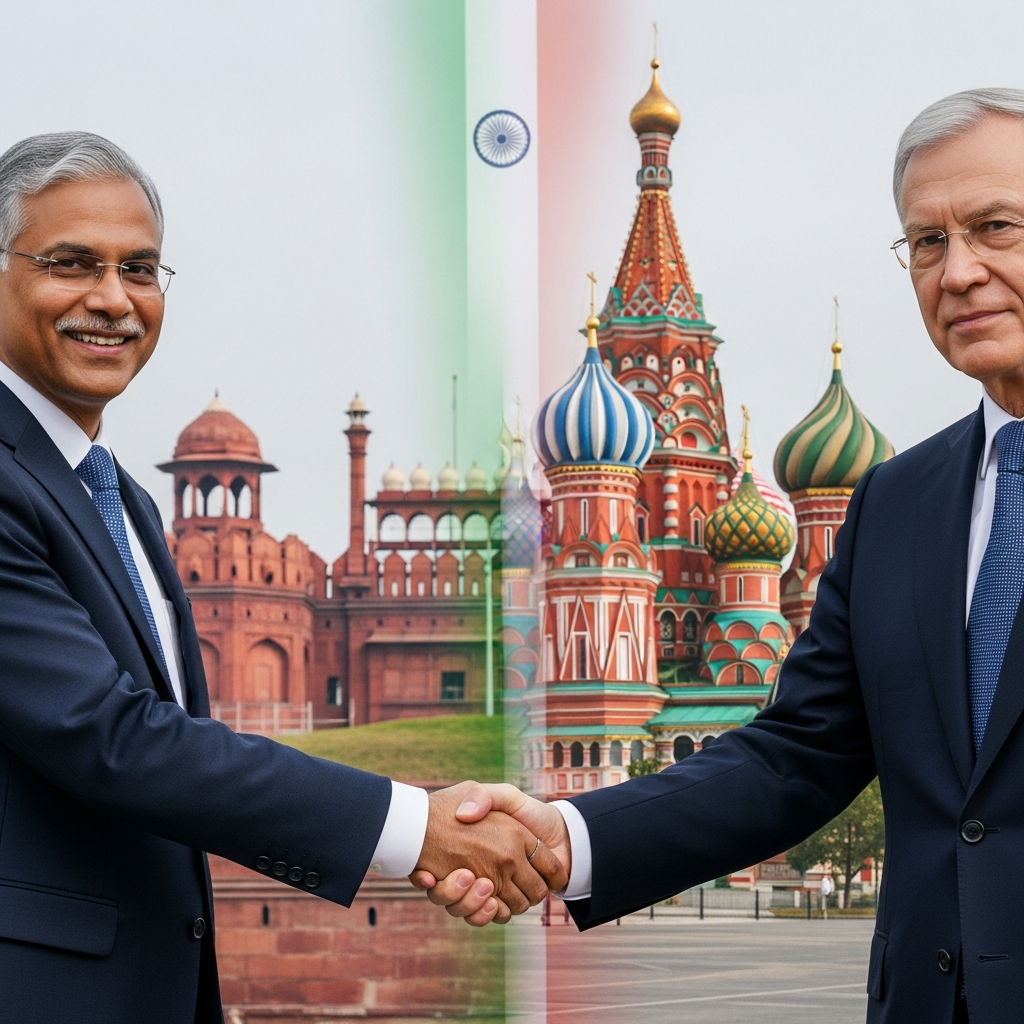 Illustration for: India-Russia Friendship: A Strategic Partnership