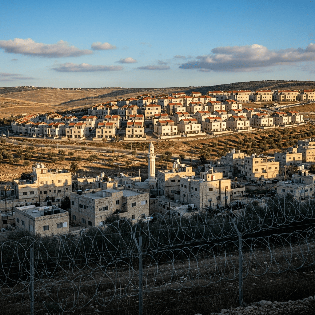 Illustration for: Israel Approves New West Bank Settlements