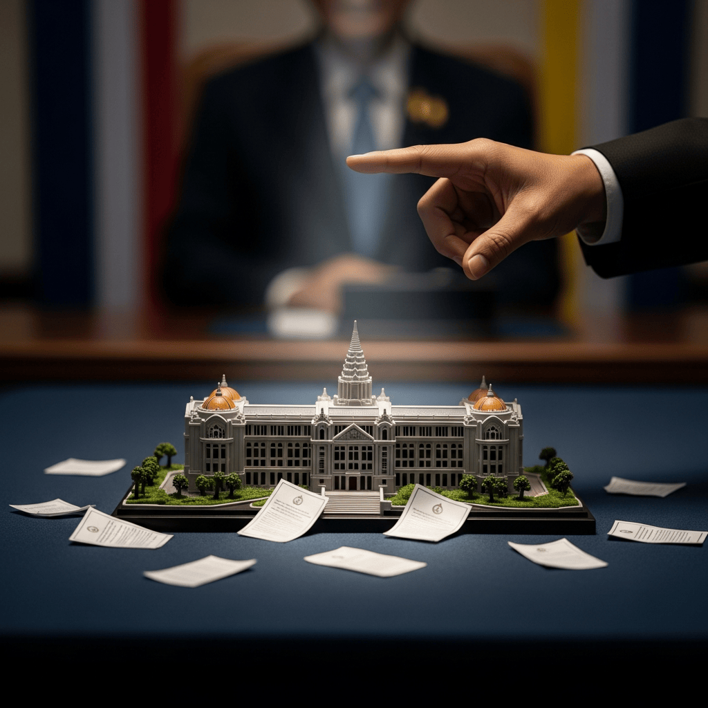 Illustration for: Thai Royal Decree Dissolves House of Representatives