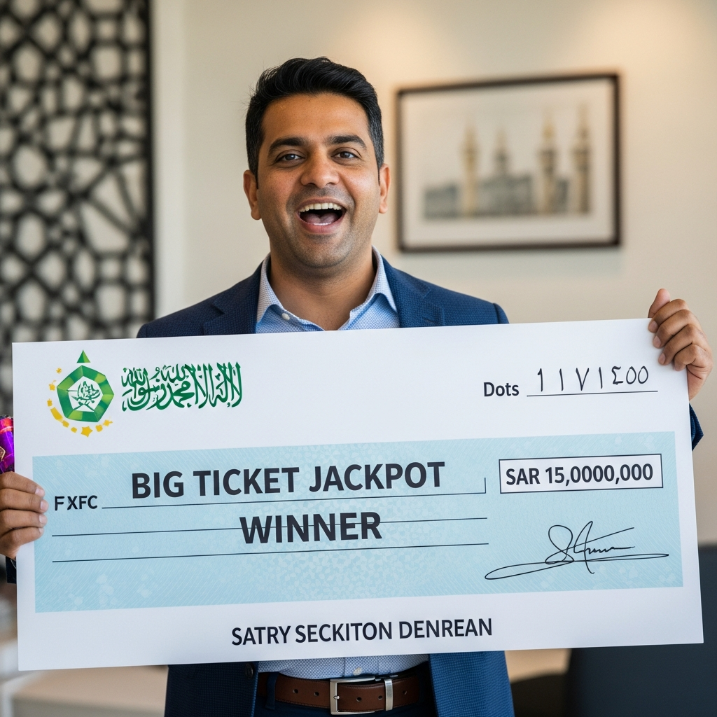 Illustration for: Indian Expat Wins Big Ticket Jackpot in Saudi Arabia