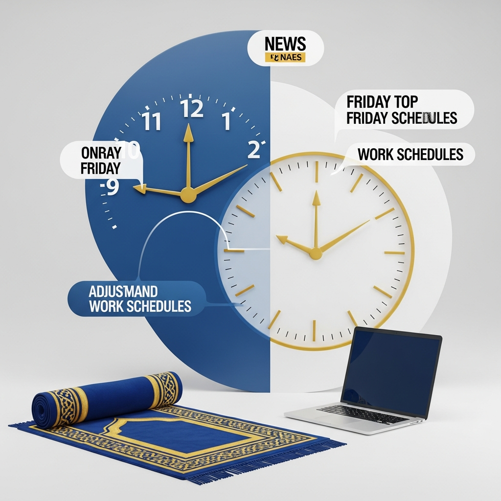 Illustration for: UAE Adjusts Friday Prayer and Work Schedules