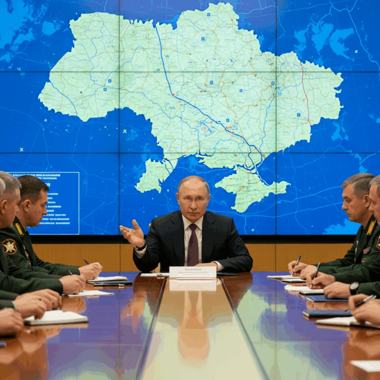 Illustration for: Putin Discusses Military Advances in Ukraine