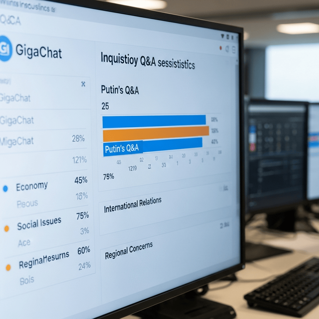 Illustration for: Giga Chat Reveals Inquiry Stats for Putin's Q&A