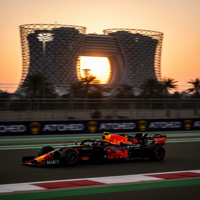 Illustration for: Verstappen Grabs Pole at Abu Dhabi GP