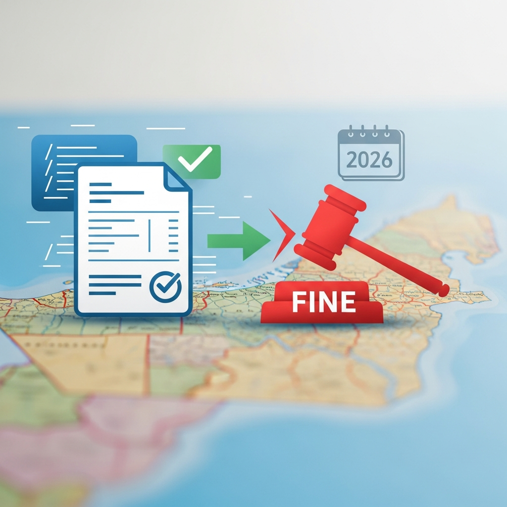 Illustration for: UAE Enforces E-Invoicing with Fines by 2026