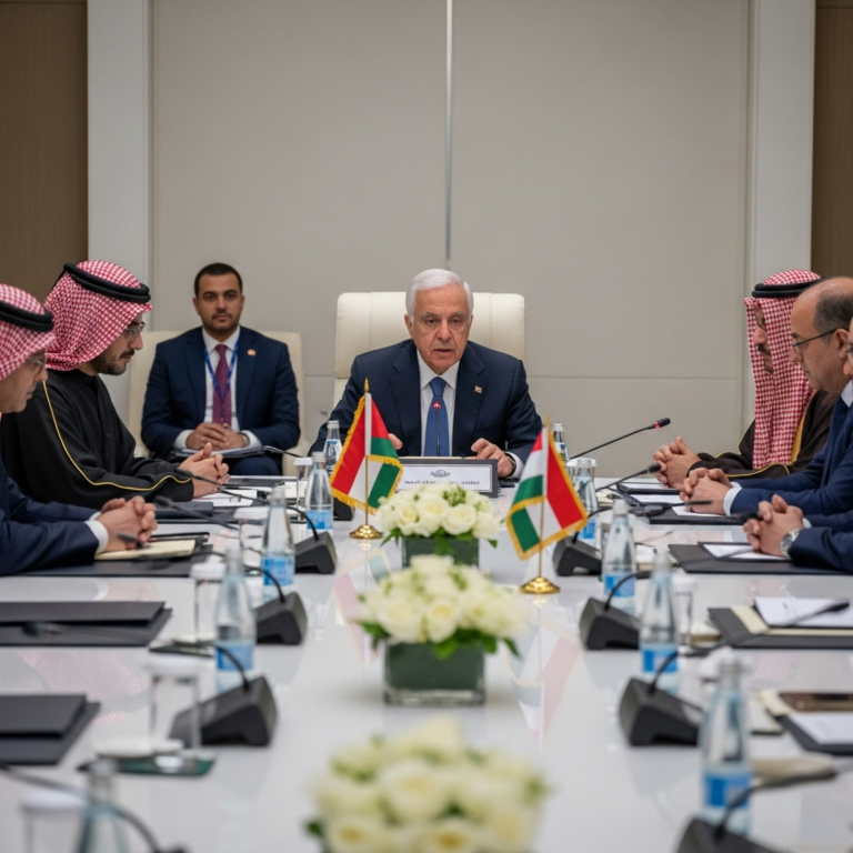 Illustration for: Arab Ministers Reject Palestinian Displacement