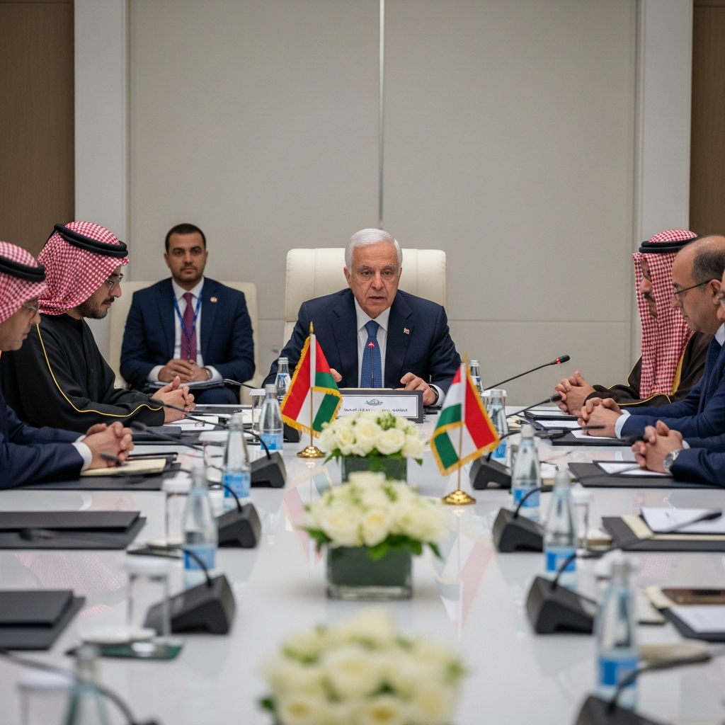 Illustration for: Arab Ministers Reject Palestinian Displacement