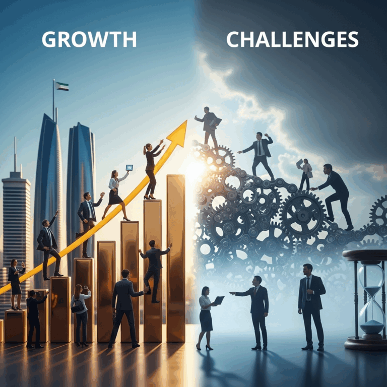 Illustration for: UAE Job Market: Growth and Challenges Ahead