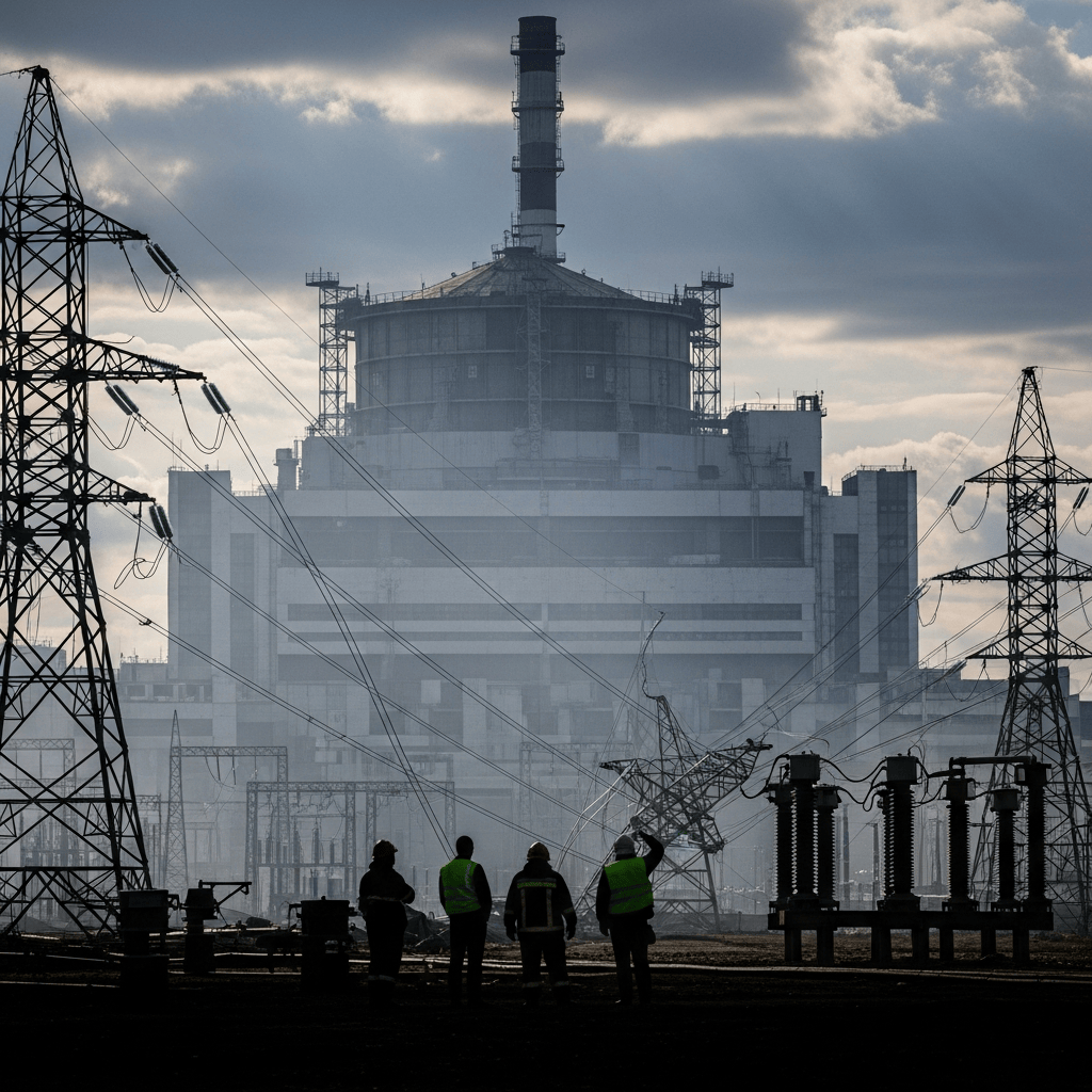 Illustration for: Zaporizhzhia Plant Needs Ceasefire for Power Restoration