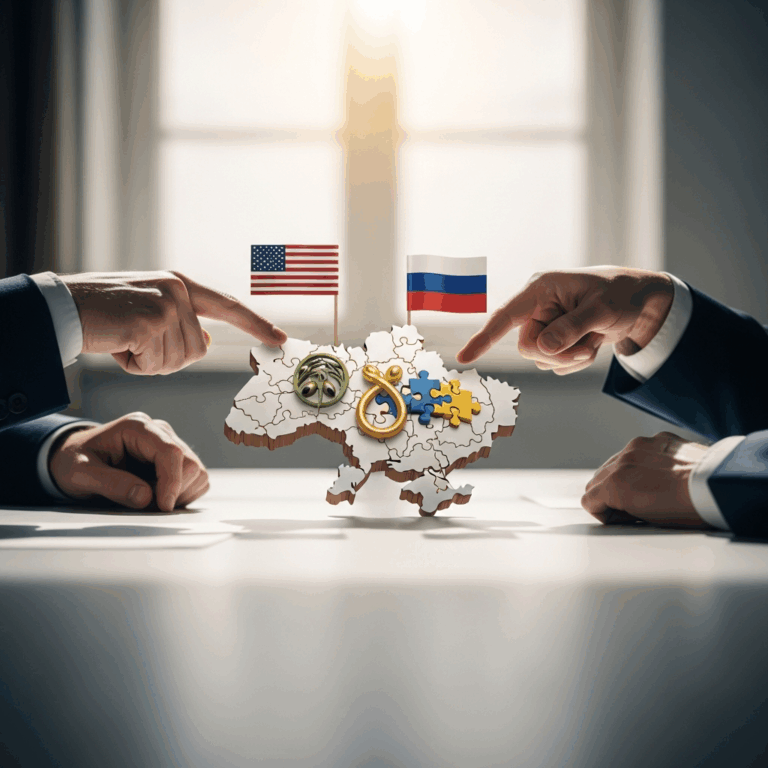 Illustration for: US-Russia Talks Focus on Ukraine Peace Plan