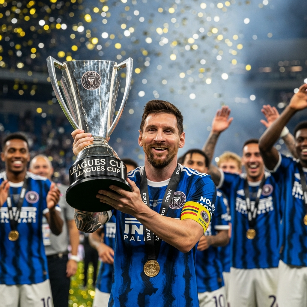 Illustration for: Lionel Messi Leads Inter Miami to First Title Win