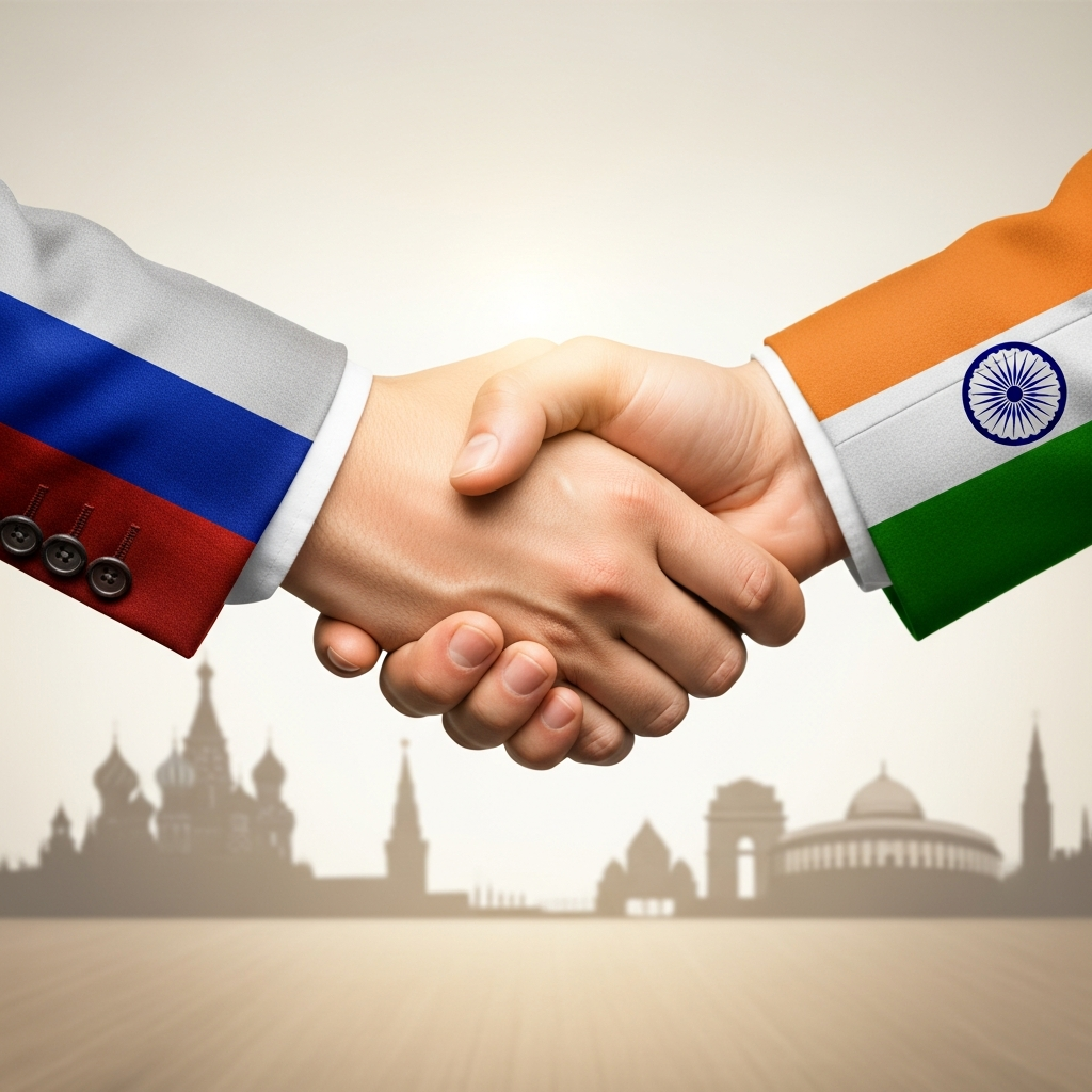 Illustration for: Russia and India's Strategic Partnership