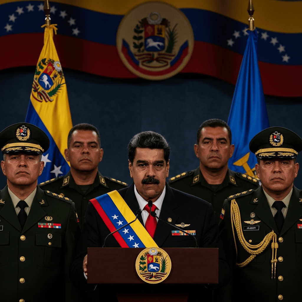 Illustration for: Maduro on Venezuela's Military Trust