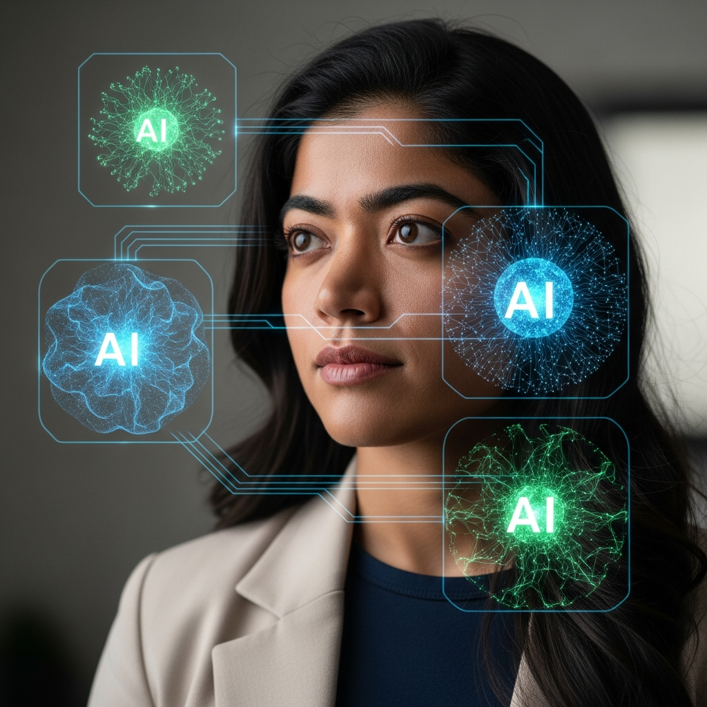 Illustration for: Rashmika Mandanna Condemns AI Misuse