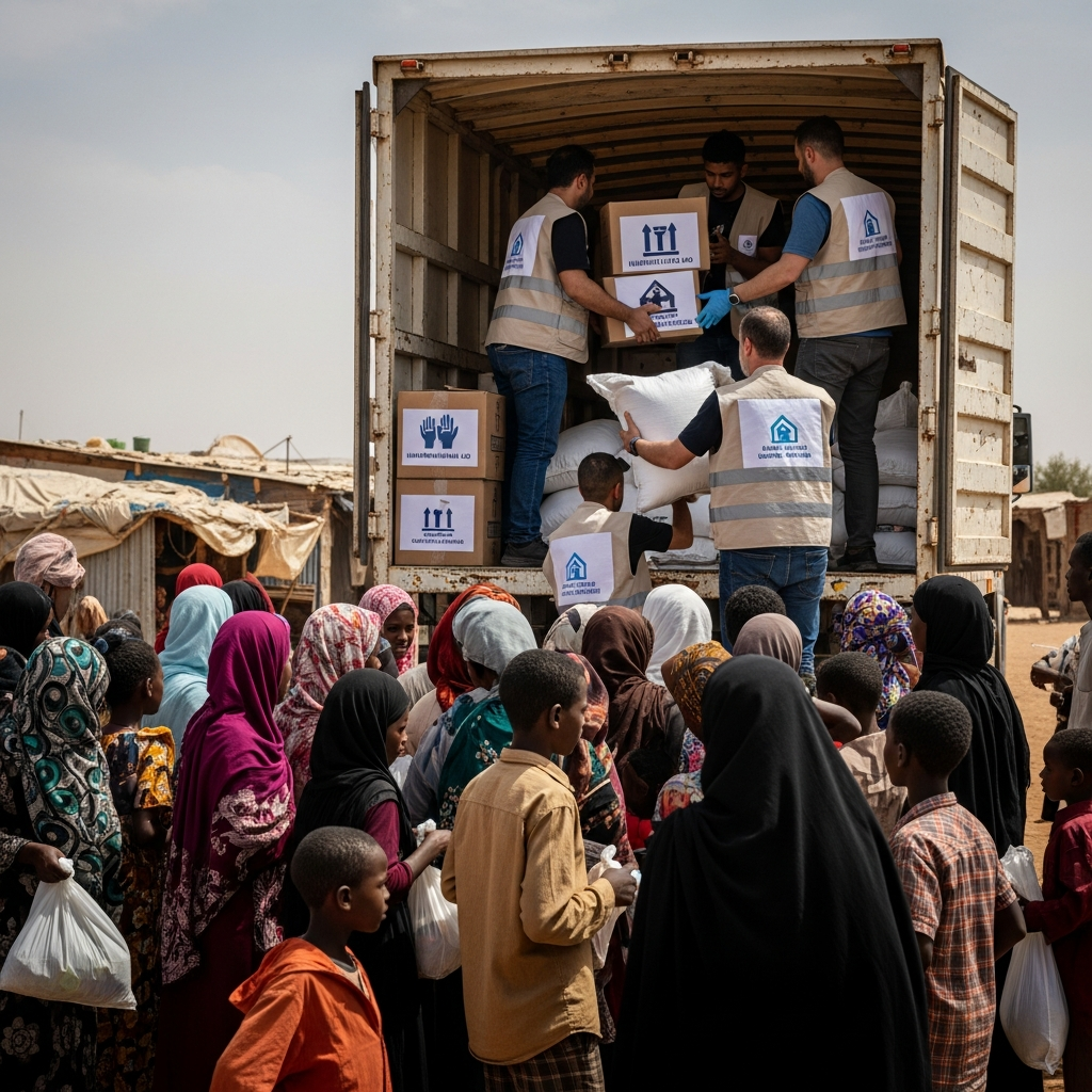 Illustration for: Sixth Attack on Aid in Sudan This Year