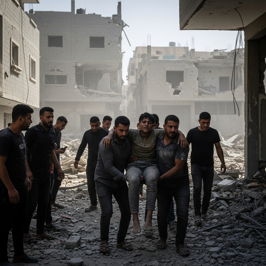 Illustration for: Israeli Shelling Kills Civilians in Khan Yunis
