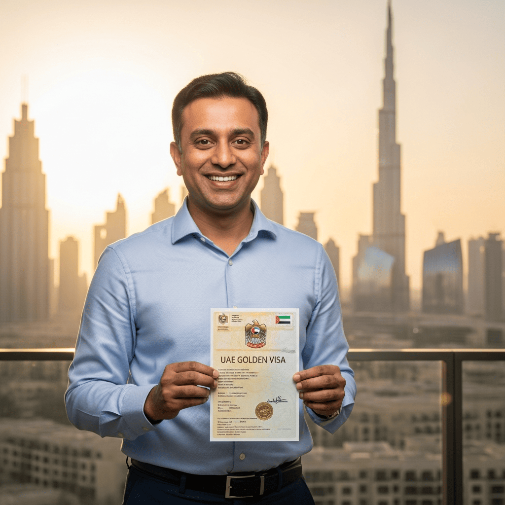 Illustration for: Md Shakib Uddin Earns UAE Golden Visa
