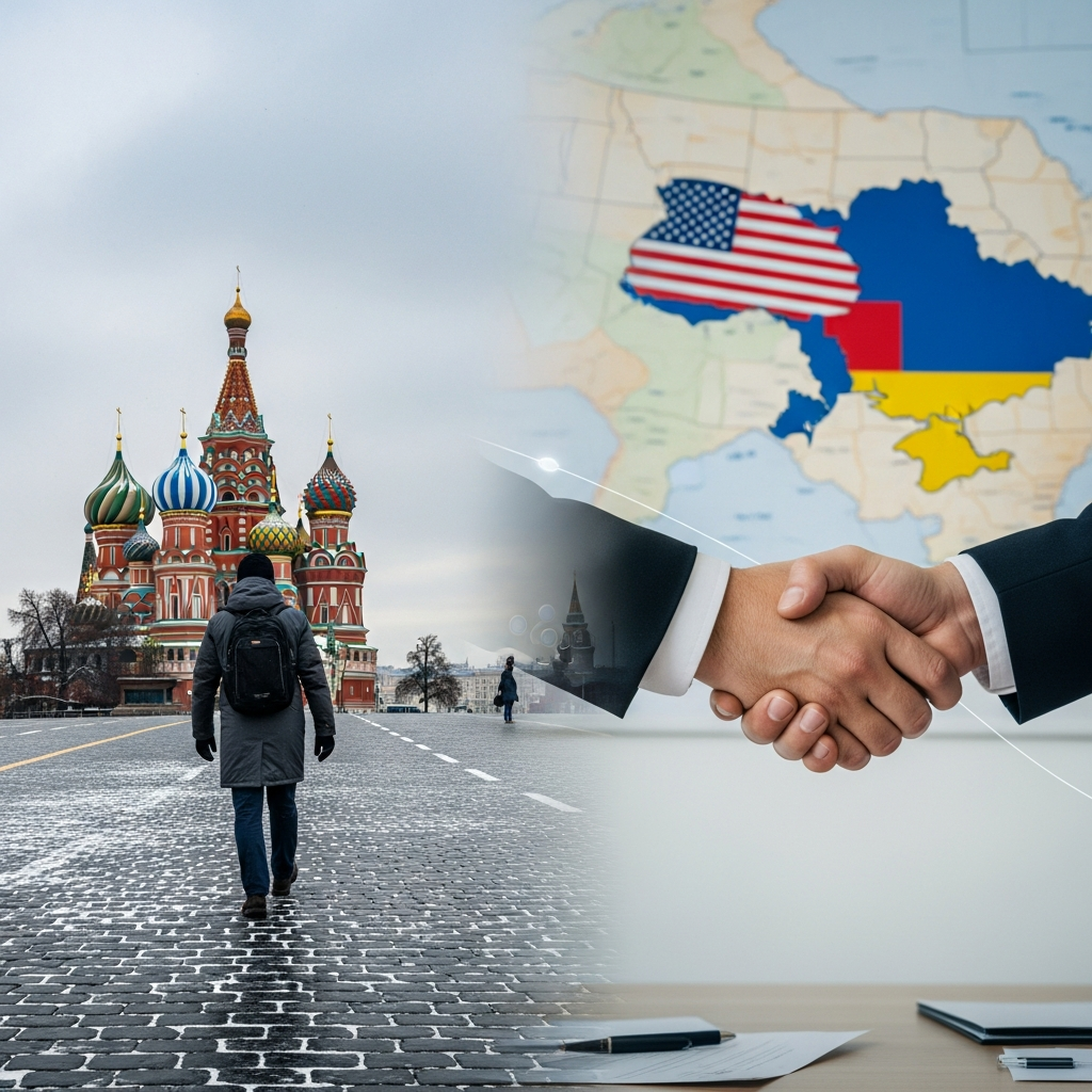 Illustration for: Witkoff's Tour in Moscow and US-Ukraine Plan