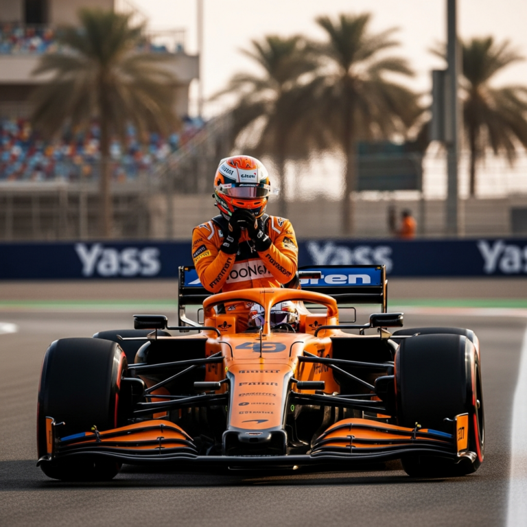 Illustration for: Abu Dhabi GP: Norris Leads, McLaren's Big Decisions Loom