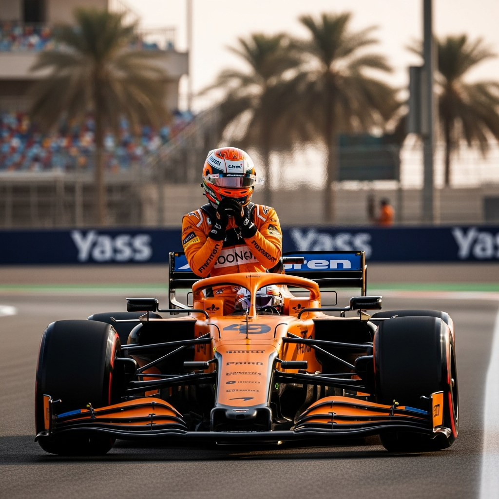 Illustration for: Abu Dhabi GP: Norris Leads, McLaren's Big Decisions Loom