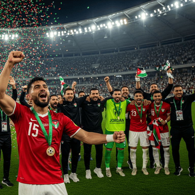 Illustration for: Jordan's Victory in Arab Cup Qualifiers