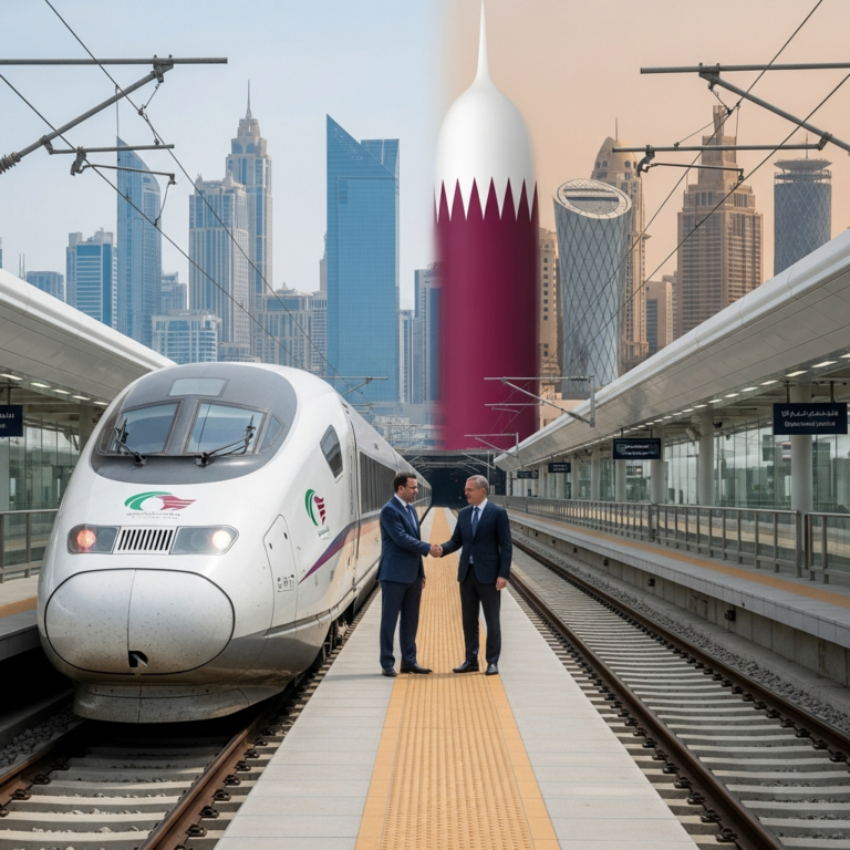 Illustration for: Saudi Arabia, Qatar to Build High-Speed Rail