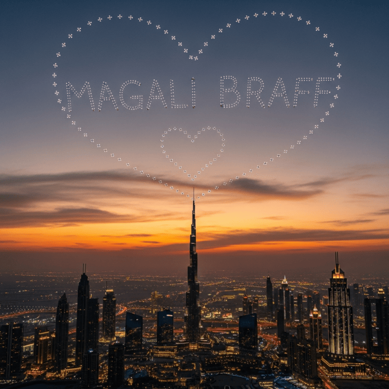 Illustration for: Magali Braff's Sky-High Tribute Over Dubai