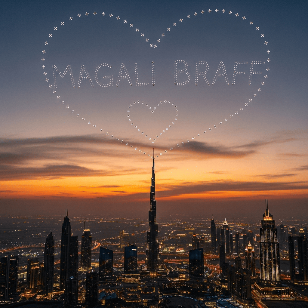 Illustration for: Magali Braff's Sky-High Tribute Over Dubai