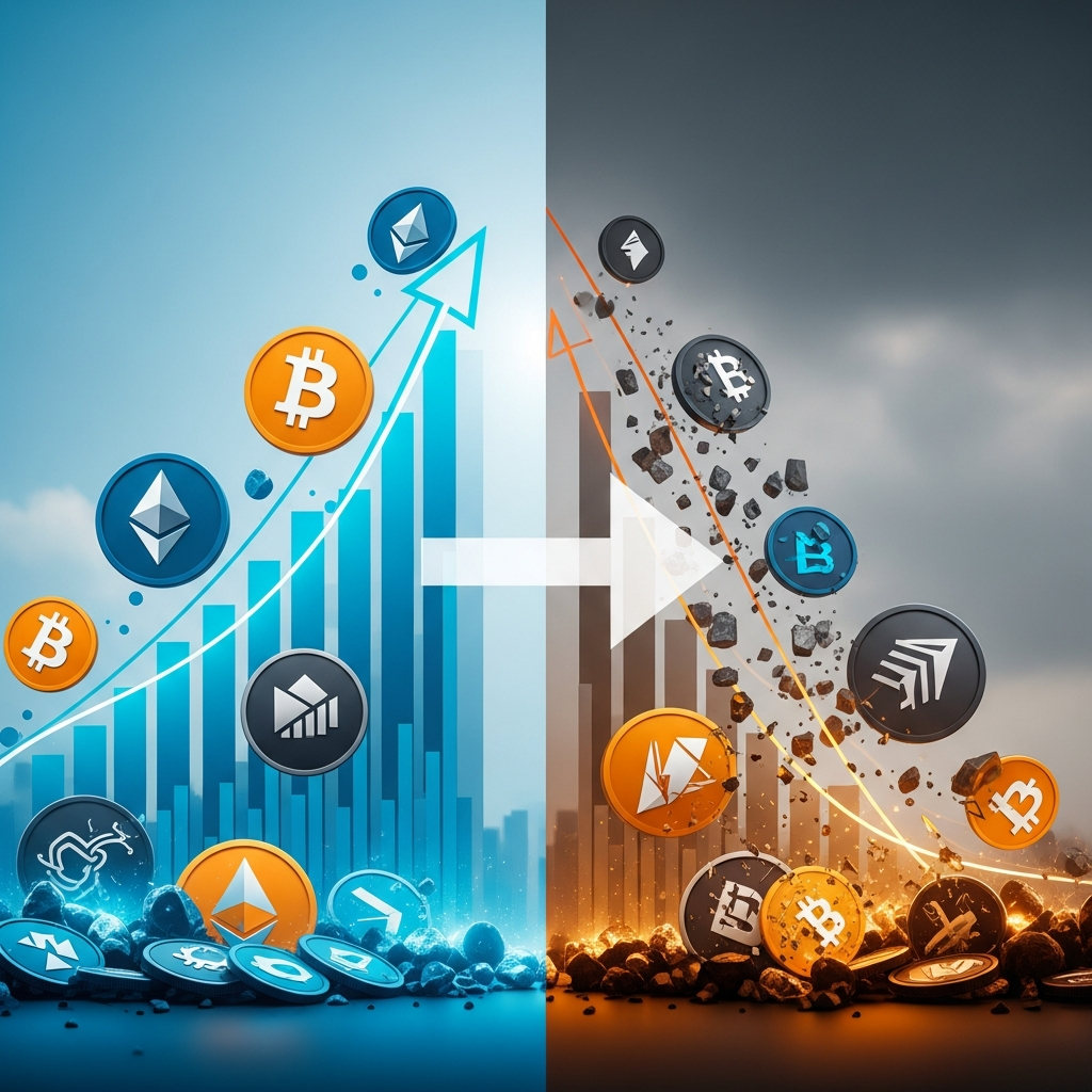 Illustration for: Crypto Market Shifts: A Transition, Not a Crash